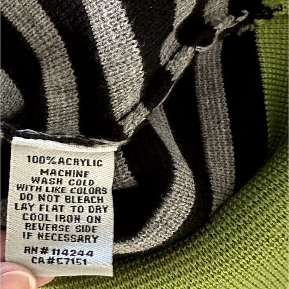 Eliza J Sweater Dress Color Block Stripe Black Gray Green S - Picture 6 of 6